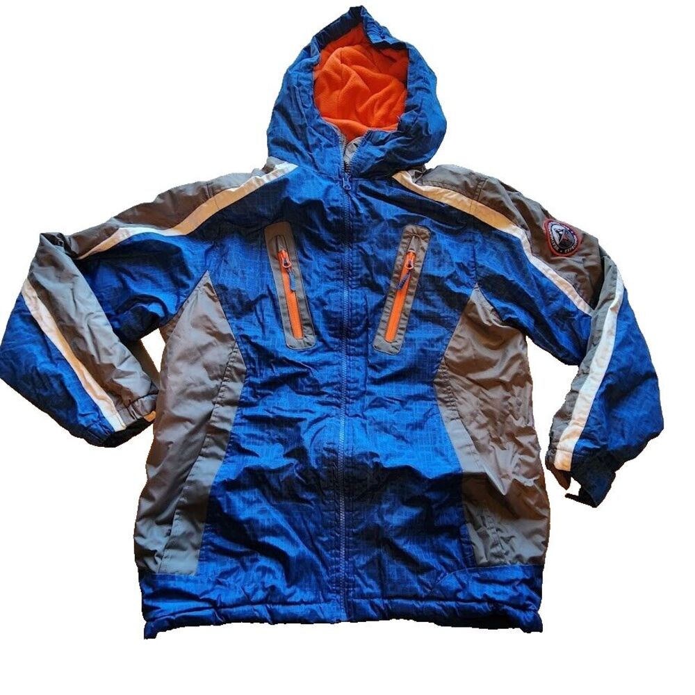 Weatherproof Boy's Large 12/14 Multi Color Winter Ski Coat Fleece Lined Pockets